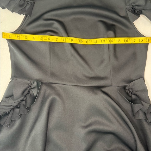 TED BAKER DENEESE RUFFAL TRIM COLD SHOULDER FIT FLARE SKATER DRESS Size 5. #306 - Picture 11 of 15